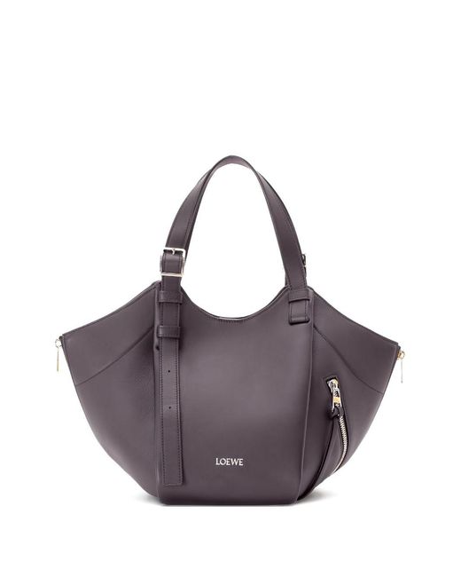 Loewe Purple Hammock Leather Tote Bag