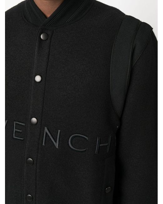 Givenchy Black Wool Varsity Jacket for men