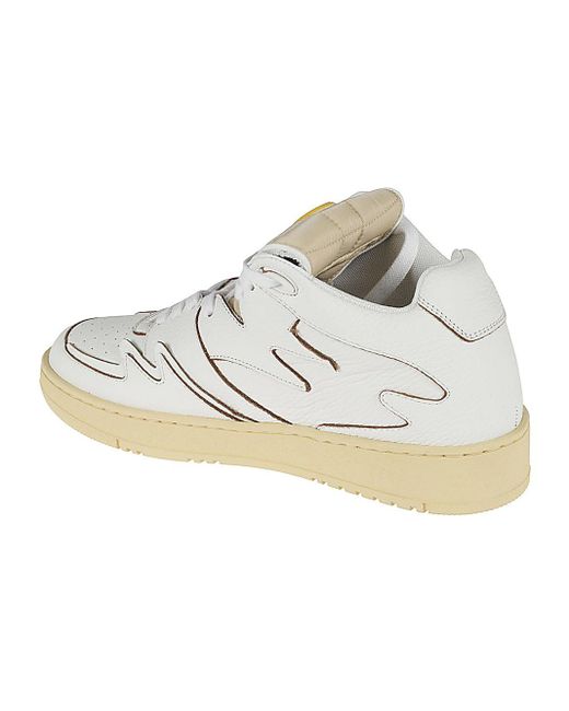 METAL GIENCHI White Neon Leather Sneakers for men