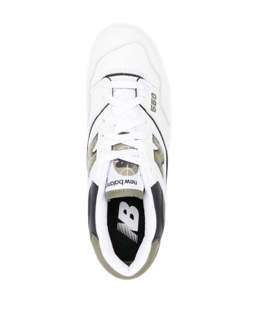 Sneakers 550 in pelle di New Balance in White da Uomo