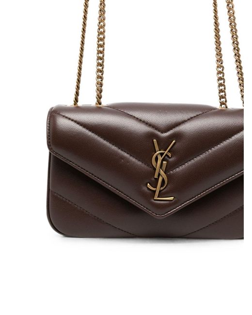 Saint Laurent White Loulou Mini Suede Leather Shoulder Bag