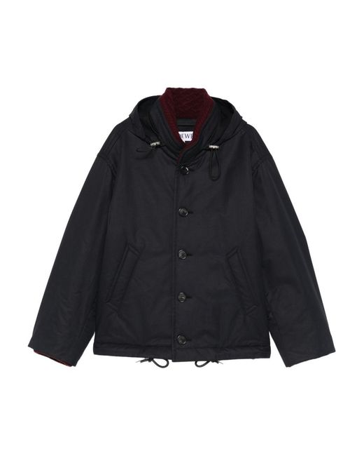 Loewe Blue Nylon Padded Jacket for men