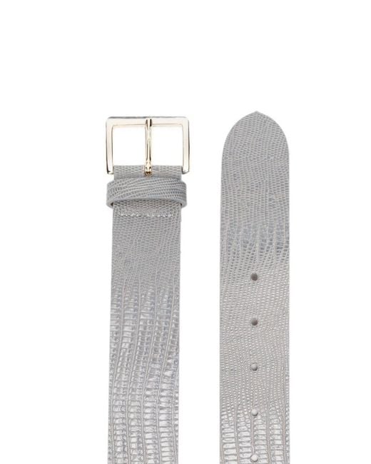 Alysi Gray Leather Belt
