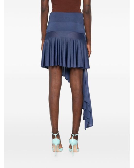 Alaïa Blue Denim Asymmetric Skirt