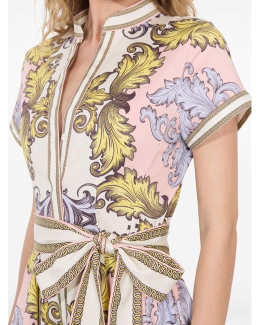 Alice + Olivia Pink Lucy Cotton Mini Dress