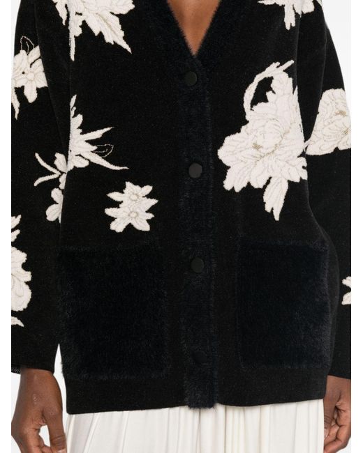 Forte_forte Black Jacquard Cardigan