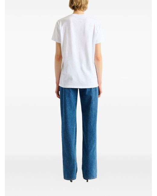Balmain White Logo Cotton T-Shirt