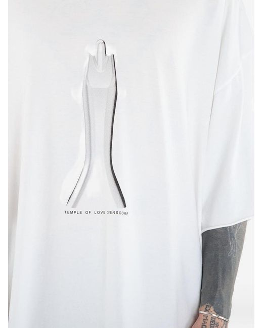 Rick Owens White Level T T-Shirt for men