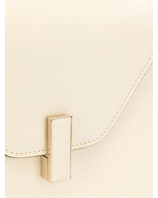 Valextra Natural Iside Mini Leather Handbag