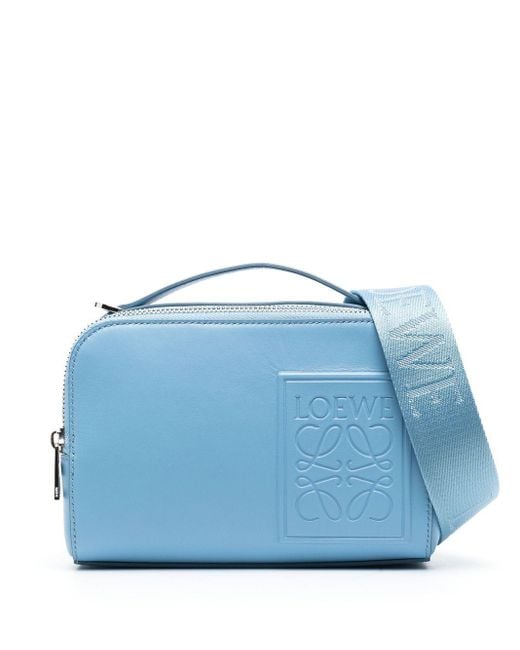 Loewe Blue Mini Satin Calfskin Crossbody Camera Bag for men