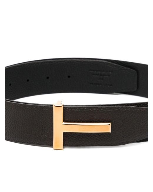 Tom Ford Black Leather Belt for men
