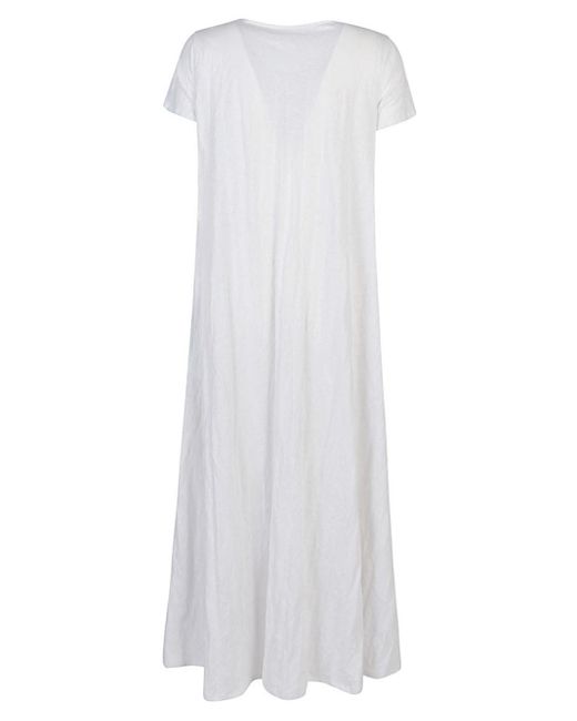 Apuntob White Jersey Long Dress