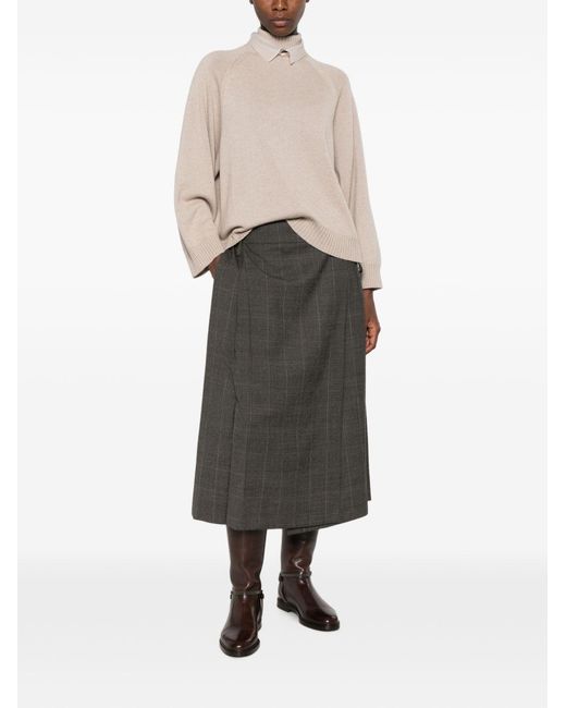 Brunello Cucinelli Natural Cashmere Turtle-Neck Sweater