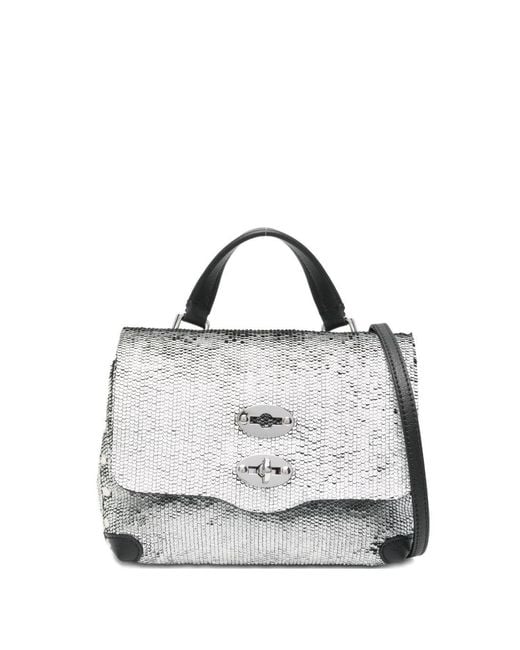 Zanellato White Postina Cbi Baby Leather Handbag