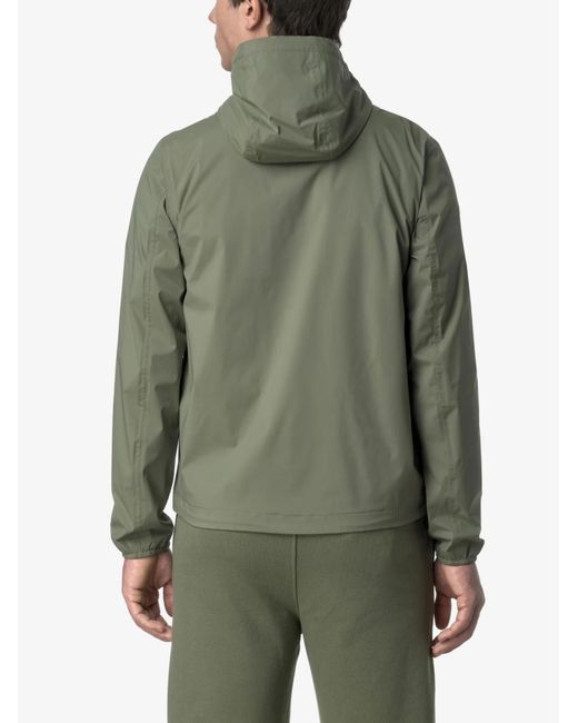 K-Way Green Stretch Nylon Jacket for men