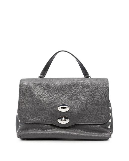 Zanellato Gray Postina Daily Medium Leather Handbag