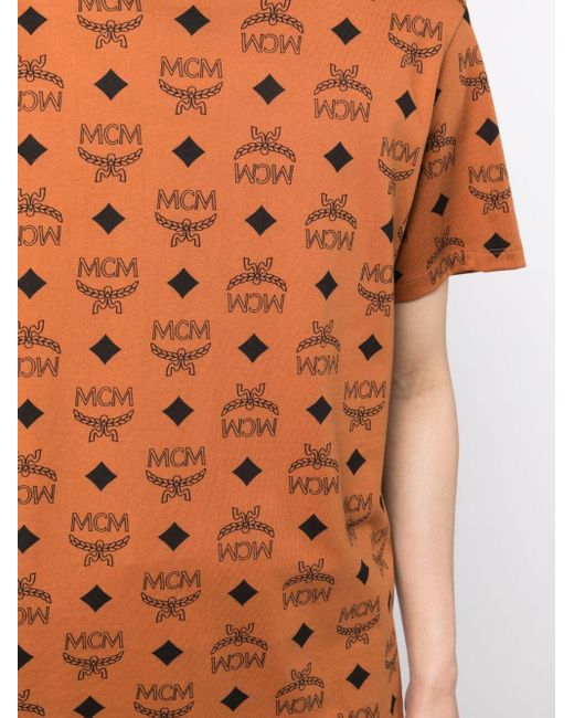 MCM Orange Maxi Monogram-print T-shirt for men