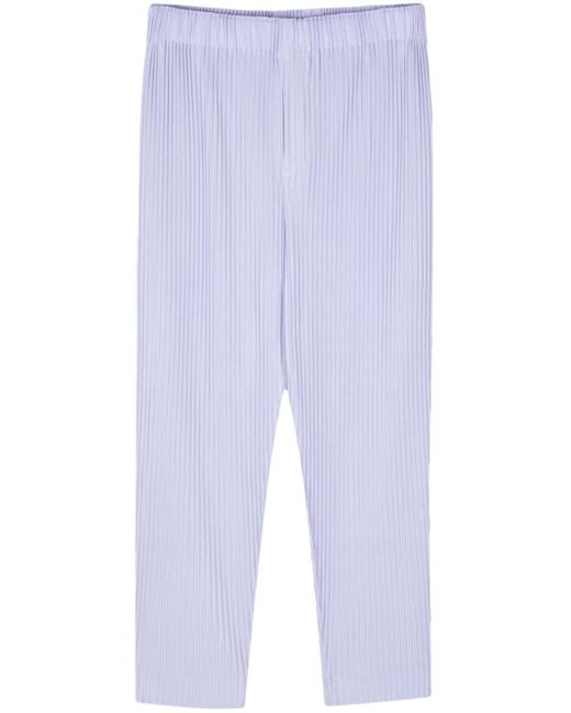 Homme Plissé Issey Miyake Blue Pleated Trousers for men