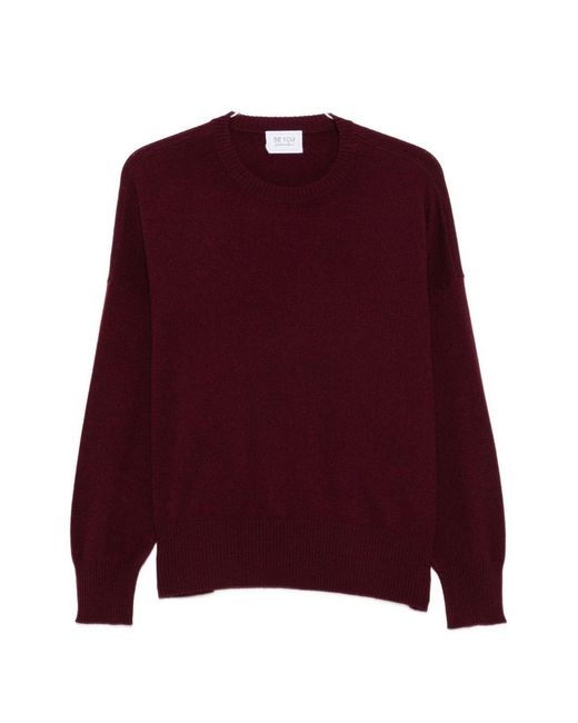 Be You Red Cashmere Crewneck Sweater