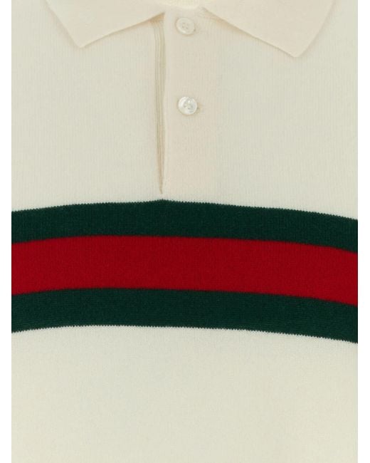 Gucci Red Cashmere Polo Shirt for men