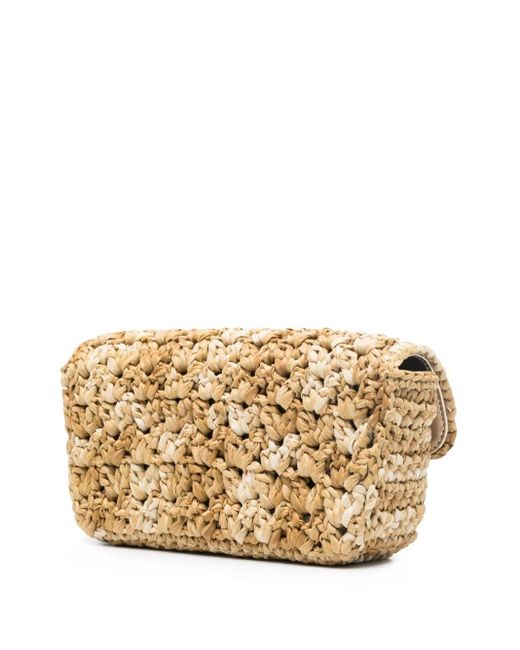 Roger Vivier Natural Viv' Jeu De Fille Crochet Raffia Shoulder Bag