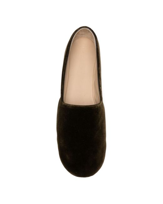 The Row White Ponti Velvet Slippers