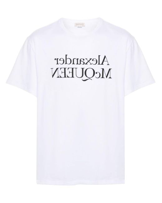 Alexander McQueen White T-shirt With Logo for men