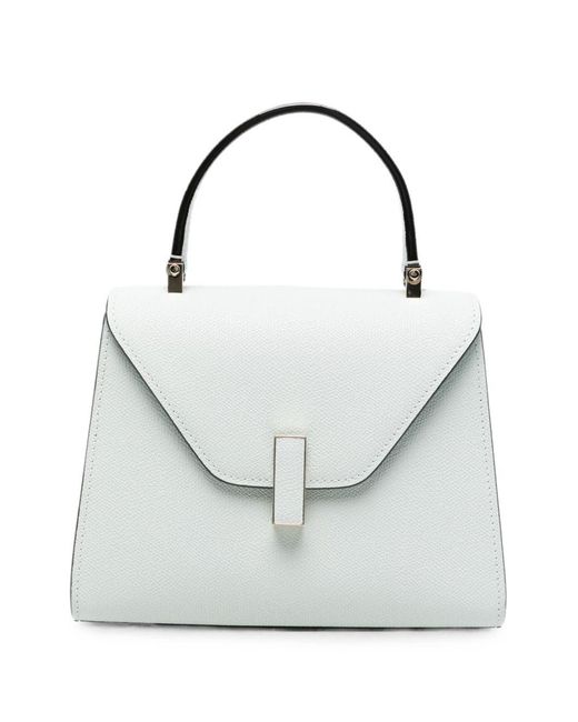 Valextra White Iside Mini Leather Handbag