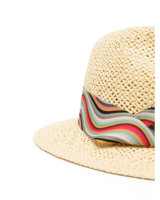 Paul Smith Natural Swirl Ribbon Straw Hat
