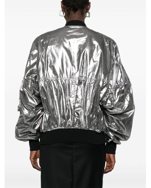 Junya Watanabe Gray Metallic Effect Bomber Jacket