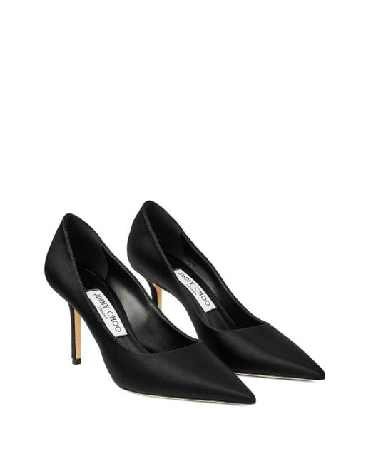 Jimmy Choo Black Lvoe Leather Pumps
