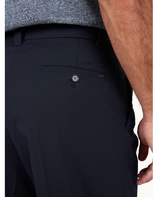 Paul & Shark Blue Pleated Trousers for men