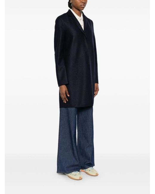 Harris Wharf London Blue Wool Coat
