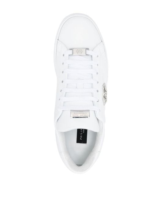 Philipp Plein White Hexagon Sneaker for men