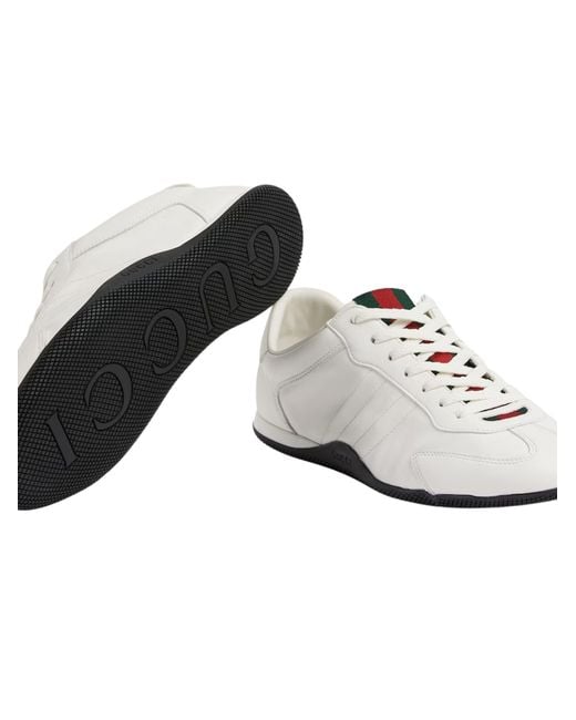 Gucci White Leather Sneakers for men