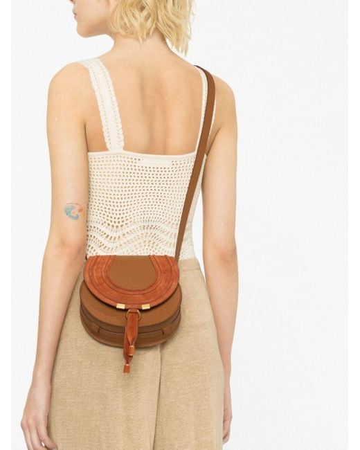 Chloé Brown Marcie Small Leather Crossbody Bag