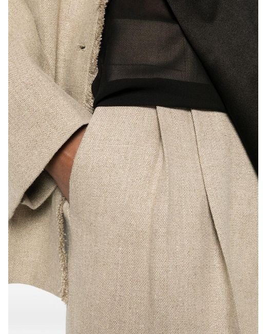 Totême White Linen Trousers