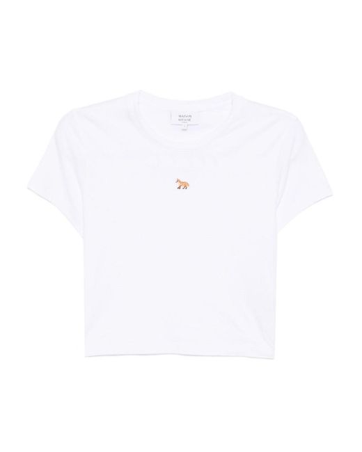 Maison Kitsuné White Baby Fox Cotton T-Shirt