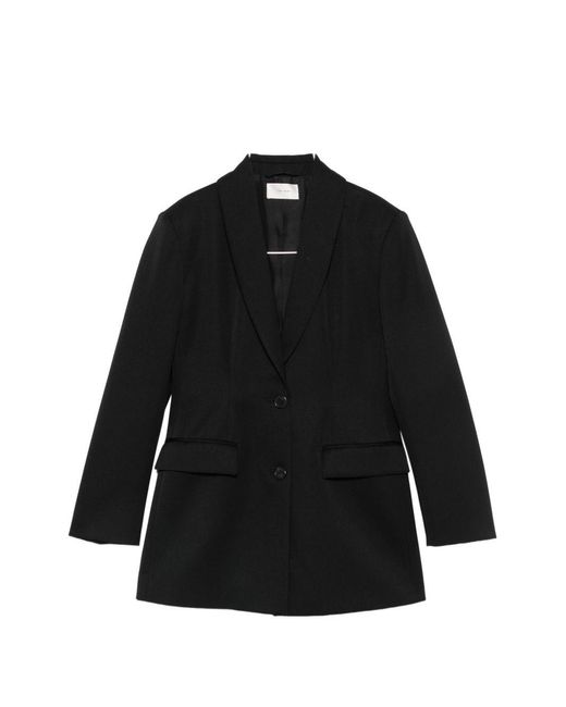 The Row Black Bettina Wool Blazer Jacket