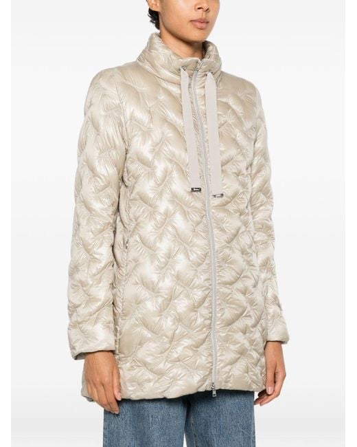 Herno Natural Quilted Midi Down Jacket