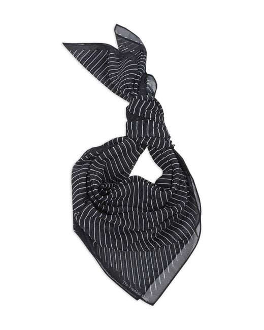 Frankie Shop Black Marais Striped Foulard