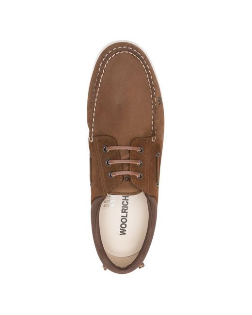 Woolrich Brown Suede Loafers for men