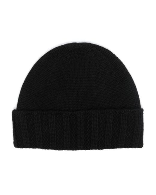 Drumohr Black Thin Wool Hat for men