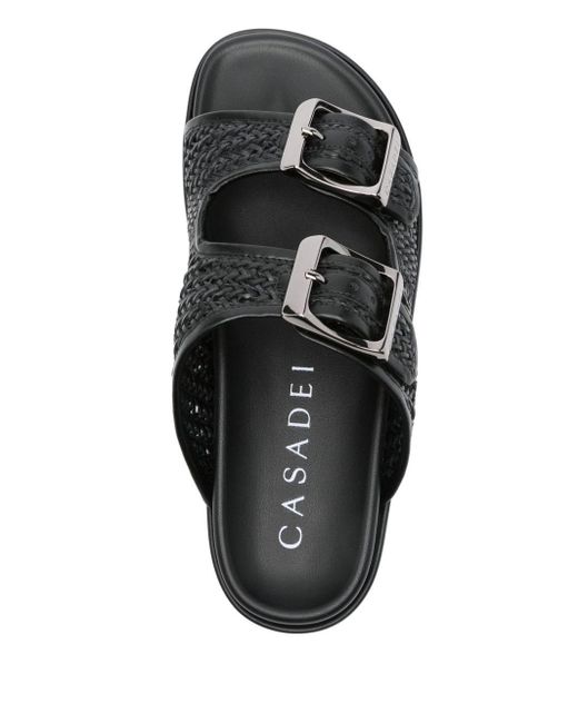 Casadei Black Birky Sandals