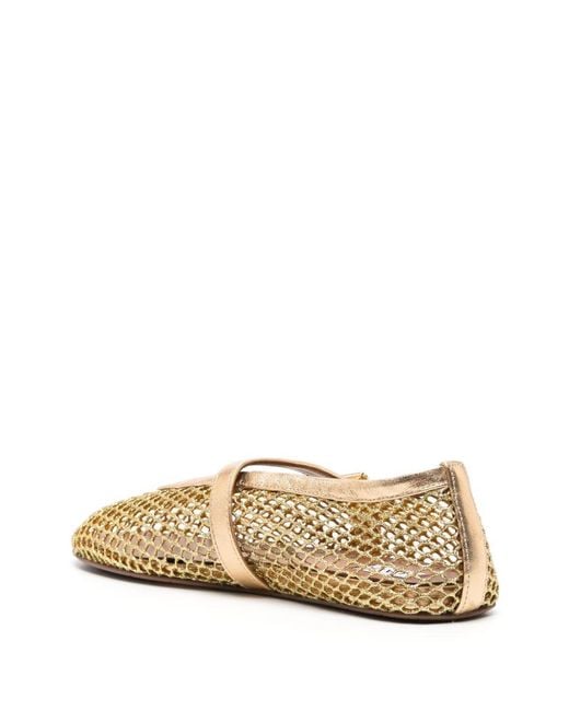 Alaïa Natural Fishnet Ballet Flats