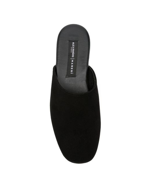 Manebí Black Suede Leather Slippers