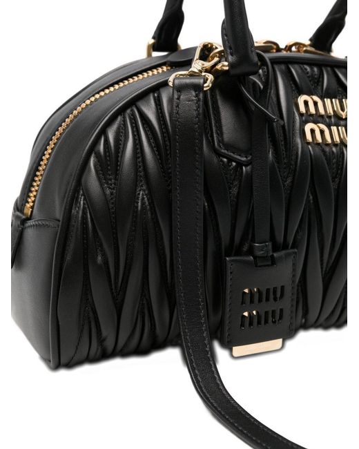 Miu Miu Black Matelassé Clutch Bag