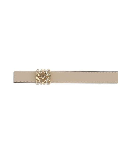 Loewe Gray Anagram Leather Belt