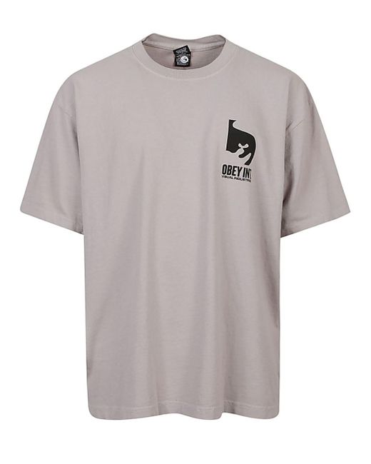 Obey Gray Int. Visual Industries T-shirt for men