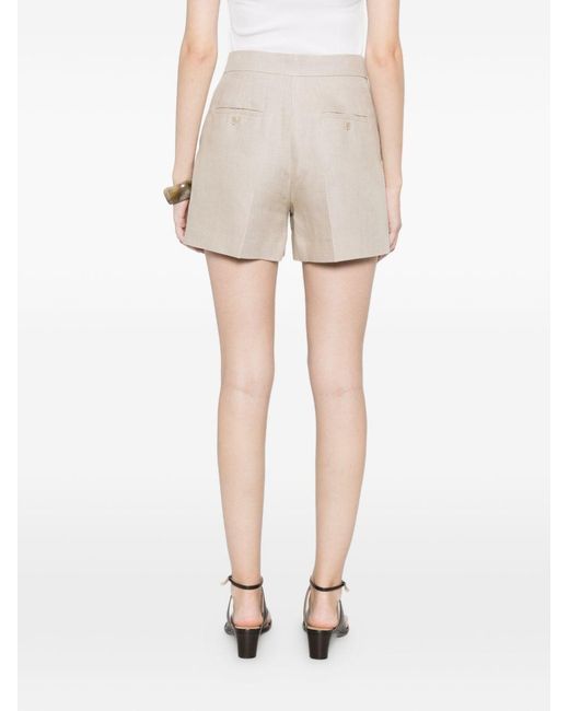 Max Mara Natural Linen Shorts